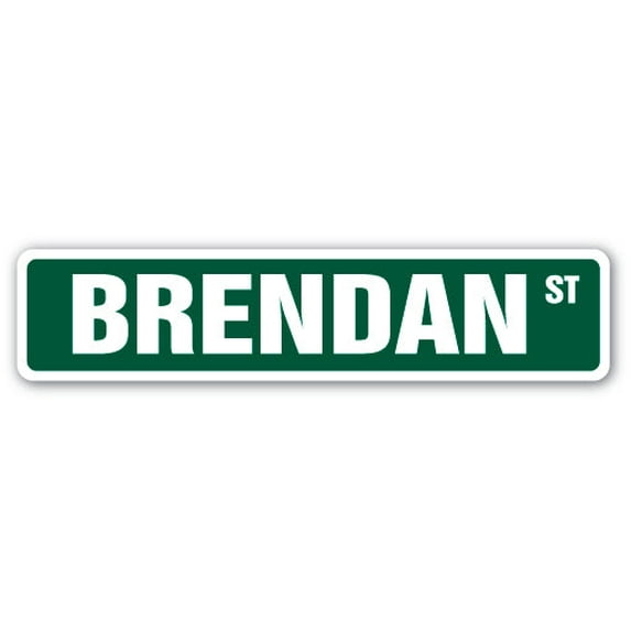 BRENDAN Street Sign Childrens Name Room Sign | Indoor/Outdoor | 24" Wide