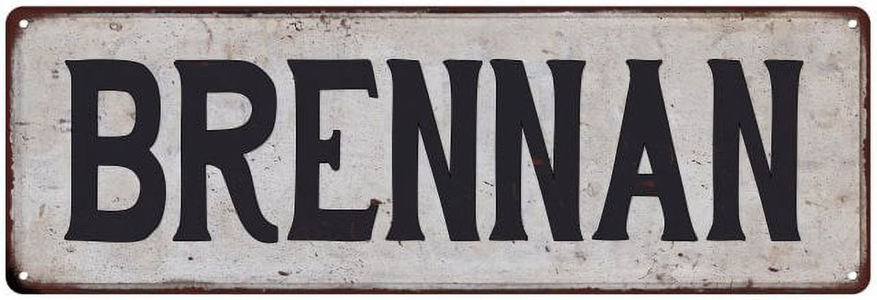 BRENNAN Vintage Look Rustic Chic Metal Sign 8x24 108240036762 - Walmart.com