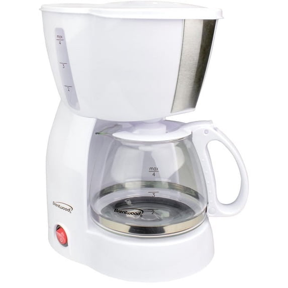 BRENTWOOD 4-CUP COFFEE MAKER - WHITE