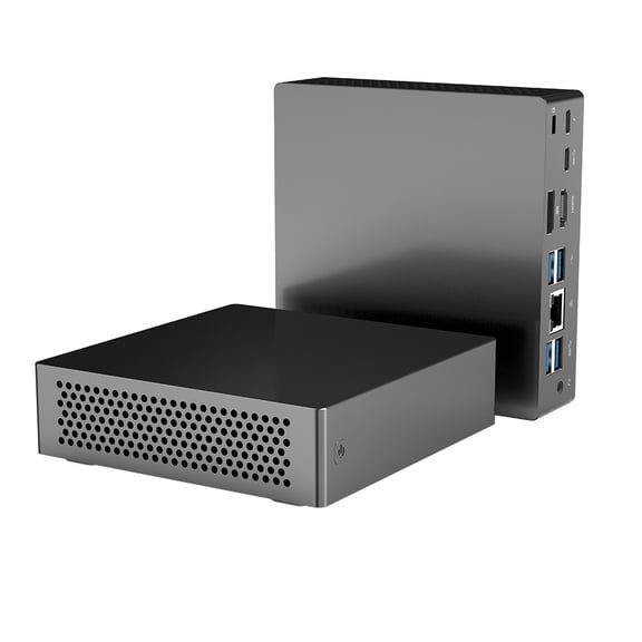 BRENUC C06E Mini Office PC, Intel Alder Lake N100 ,8GB RAM & 256GB SSD, Black