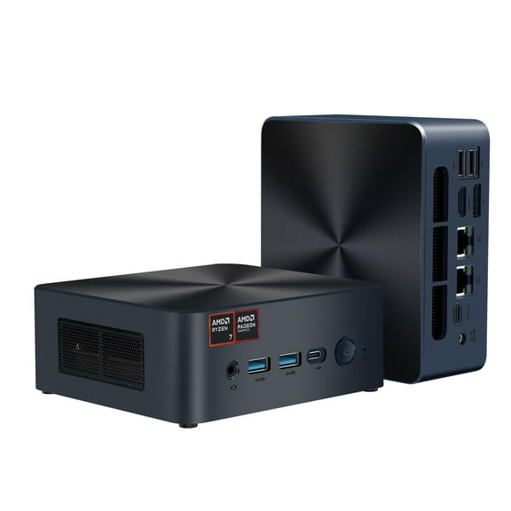 BRENUC N7P Mini PC, AMD Ryzen 7 8845HS, 32GB DDR5 RAM & 2TB SSD ,Triple Display USB-C/HDMI/DP/Wi-Fi 6/BT5.2 Mini Computer
