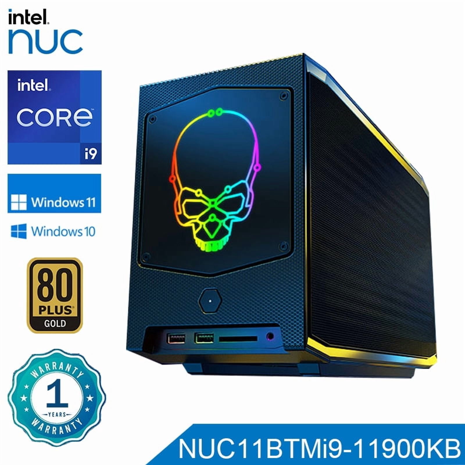 BRE NUC BTMi9 Business Mini Desktop Computer, Intel Core i9-11900KB, 8-Core 4.9GHz, 0GB SSD, Barebone