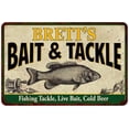 thumbnail image 1 of BRETT'S Bait & Tackle Sign 16 x 24 Matte Finish Metal 116240016207, 1 of 1
