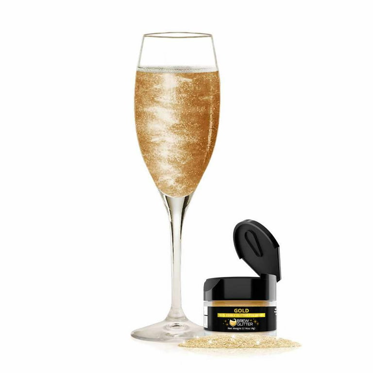 Gold BREW GLITTER Edible Glitter For Drinks, Cocktails, Beer, Garnish  Glitter & Beverages | KOSHER & HALAL Certified | 100% Edible & Food Grade 