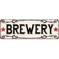 thumbnail image 1 of BREWERY Country Style w/Red Stars Vintage Look Metal Sign 6x18 206180078005, 1 of 1