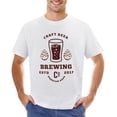 thumbnail image 1 of BREWING Vintage T-shirt Mens Cotton Classic Crewneck Short Sleeve Tees Unisex White M, 1 of 2