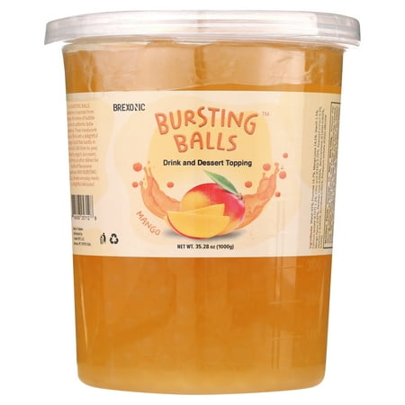 BREXONIC Bursting Boba Pearls Mango Tapioca Pearls for Bubble Tea & Desserts, 2 Lbs