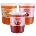 thumbnail image 1 of BREXONIC Bursting Boba Pearls Passion Fruit, Mango, & Strawberry Tapioca Pearls for Bubble Tea & Desserts, 2 Lbs 3-Pack, 1 of 6