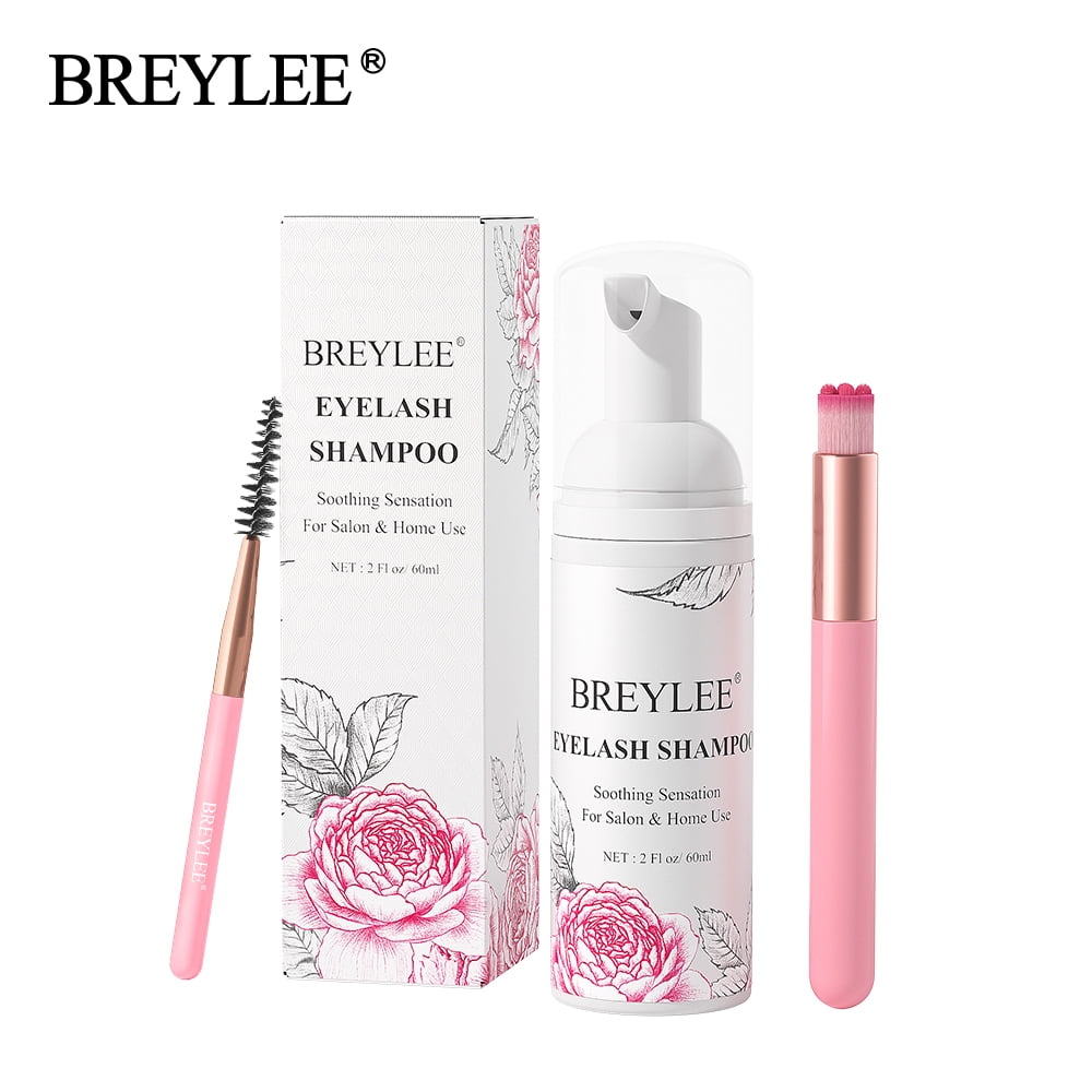BREYLEE Eyelash Extension Cleanser Shampoo Eye lash Foam & Brushes