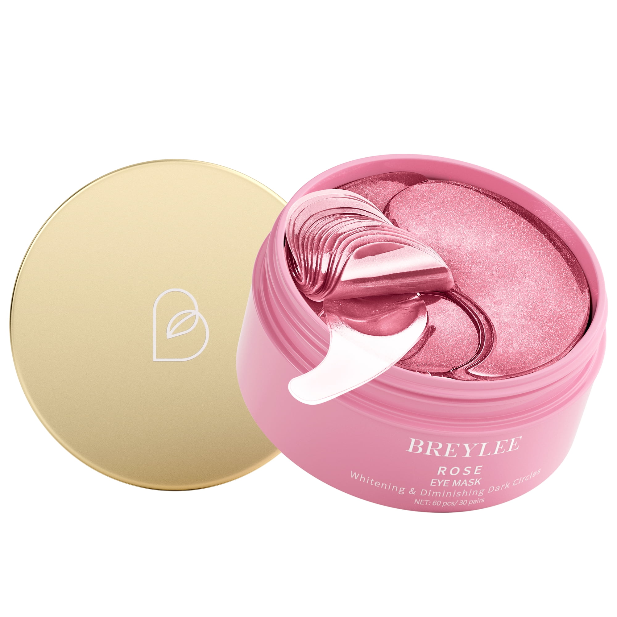 BREYLEE Rose Eye Mask Face Mask 60 Pcs Puffy Eyes and Dark Circles