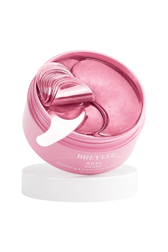 Rose Eye Patches 60 Pcs -Eye Treatment Mask Under Eye Bags Treatment Under Eye Masks for Puffy Eyes Anti-Aging Anti-Wrinkle and Fine Lines Under eye Dark Circles