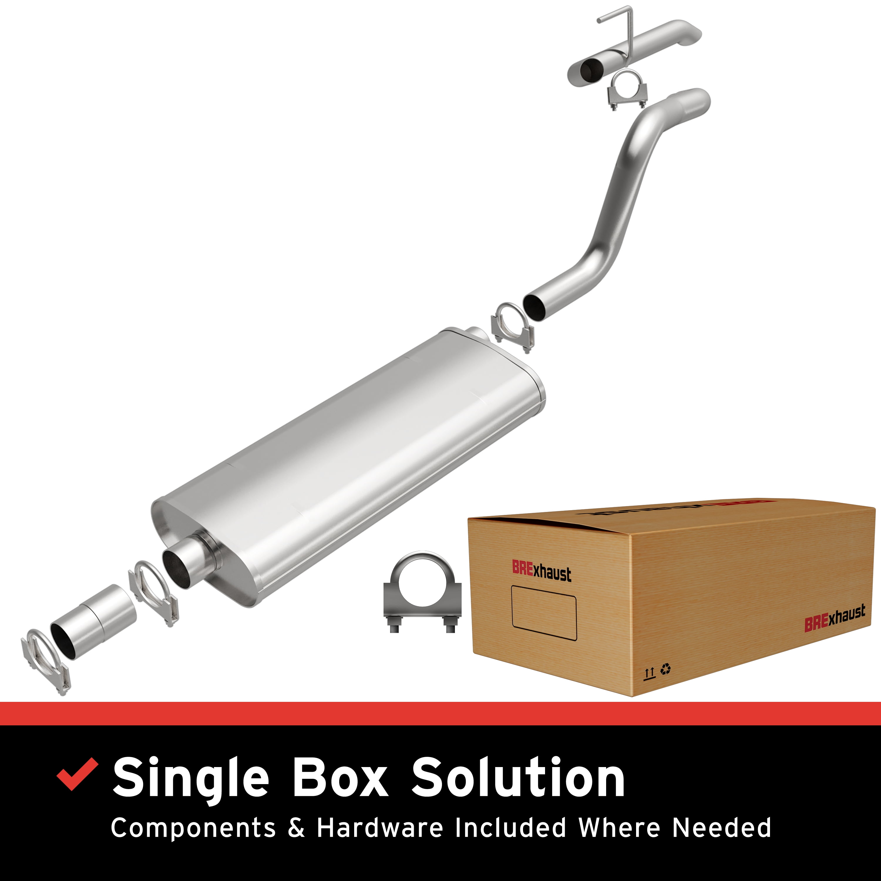BRExhaust OE Replacement Exhaust System Kit 106-0018: Compatible with 1999-2004 Jeep Grand Cherokee 4.0L, 1999-2004 Jeep Grand Cherokee 4.7L