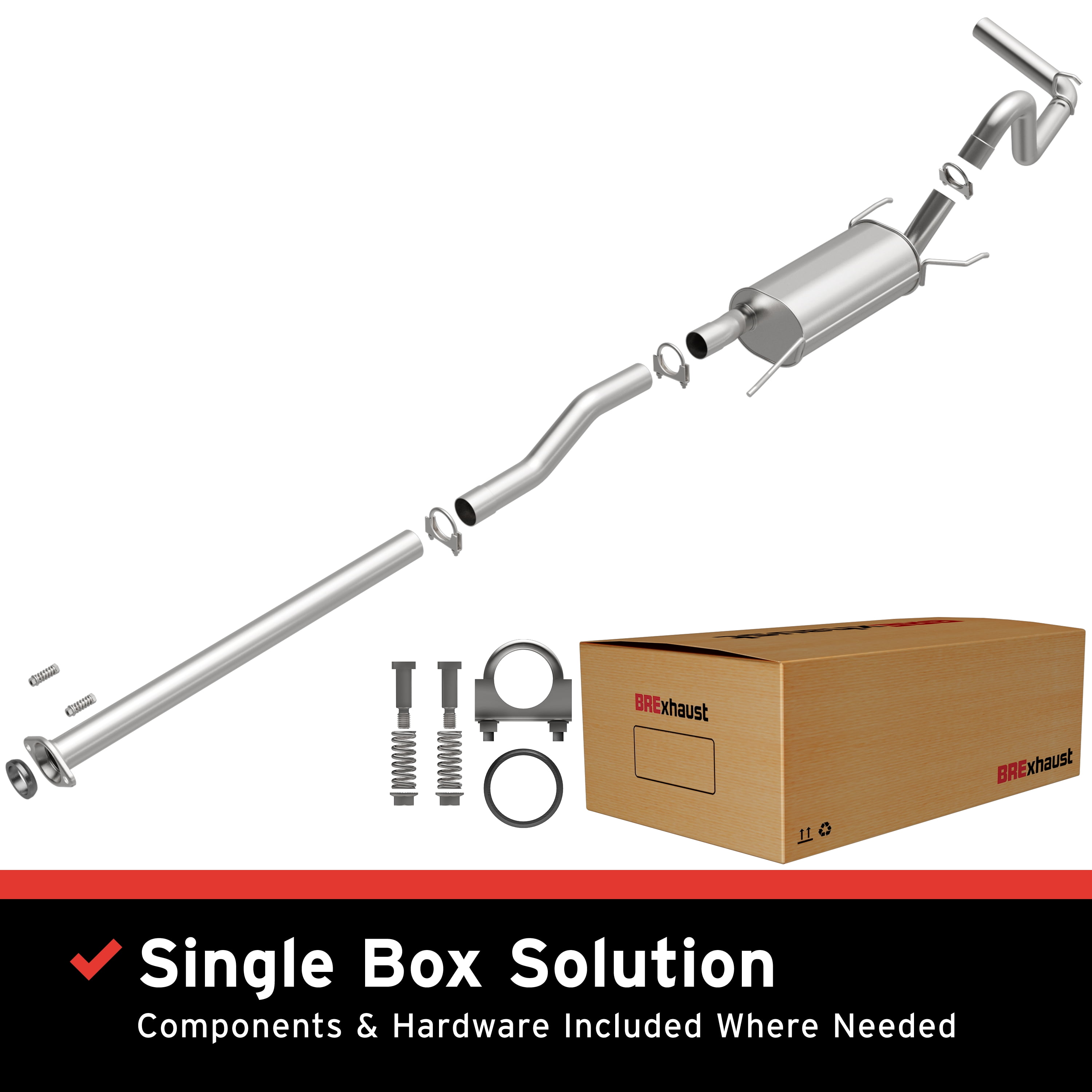 BRExhaust OE Replacement Exhaust System Kit 106-0171: Compatible with 2005-2012 Toyota Tacoma 4.0L
