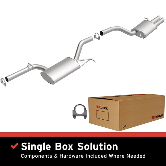 BRExhaust OE Replacement Exhaust System Kit 106-0272: Compatible with 2009-2013 Volkswagen CC 2.0L, 2006-2010 Volkswagen Passat 2.0L, 2010-2010 Volkswagen Passat CC 2.0L