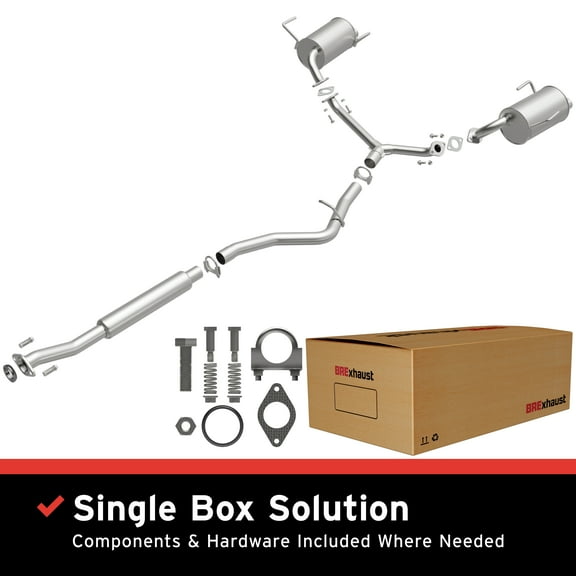 BRExhaust OE Replacement Exhaust System Kit 106-0133: Compatible with 2009-2013 Subaru Forester 2.5L, 2008-2011 Subaru Impreza 2.5L