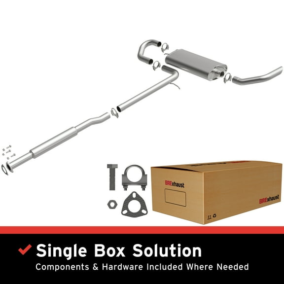 BRExhaust OE Replacement Exhaust System Kit 106-0079: Compatible with 2005-2006 Chevrolet Equinox 3.4L, 2006-2006 Pontiac Torrent 3.4L