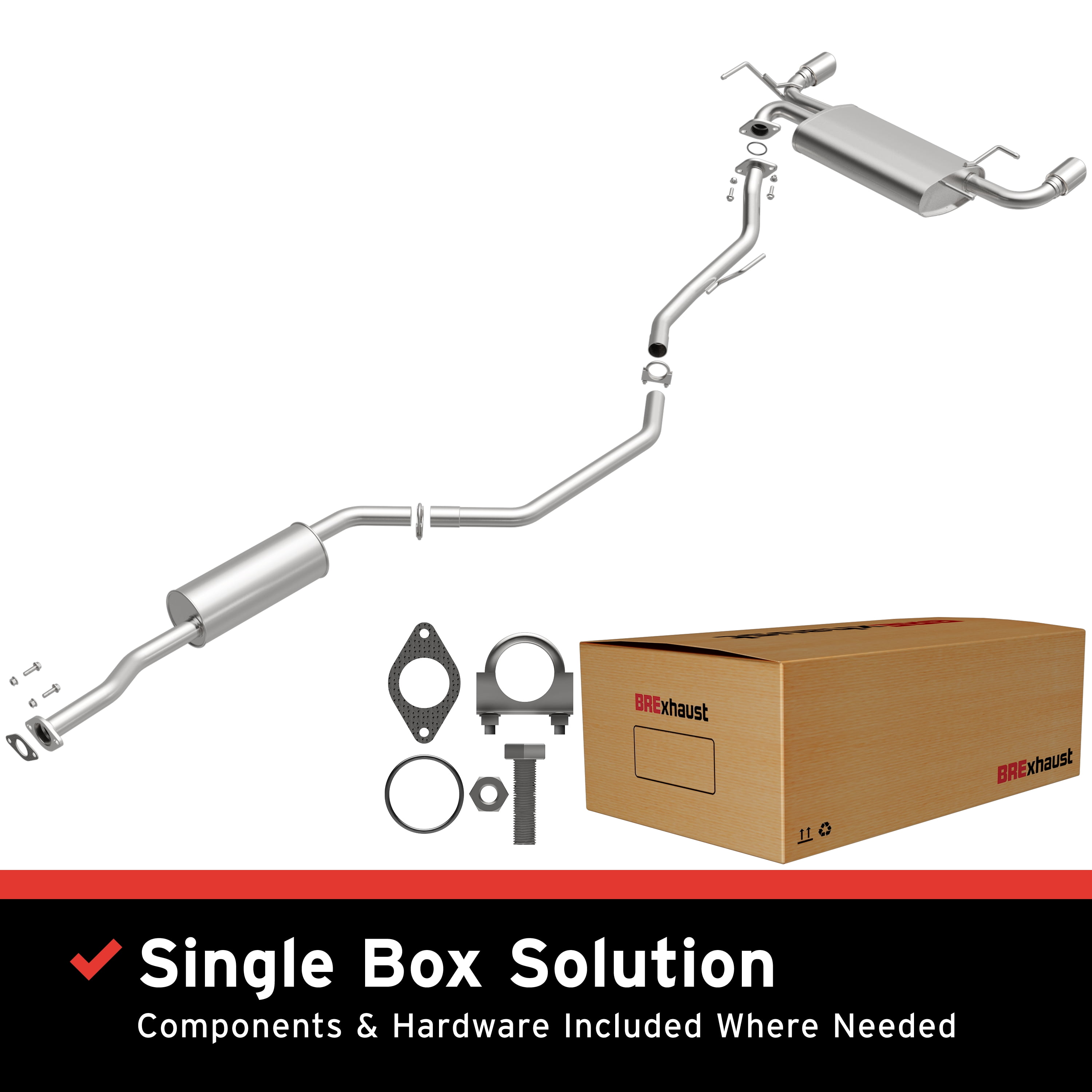 BRExhaust OE Replacement Exhaust System Kit 106-0098: Compatible with 2003-2007 Nissan Murano 3.5L