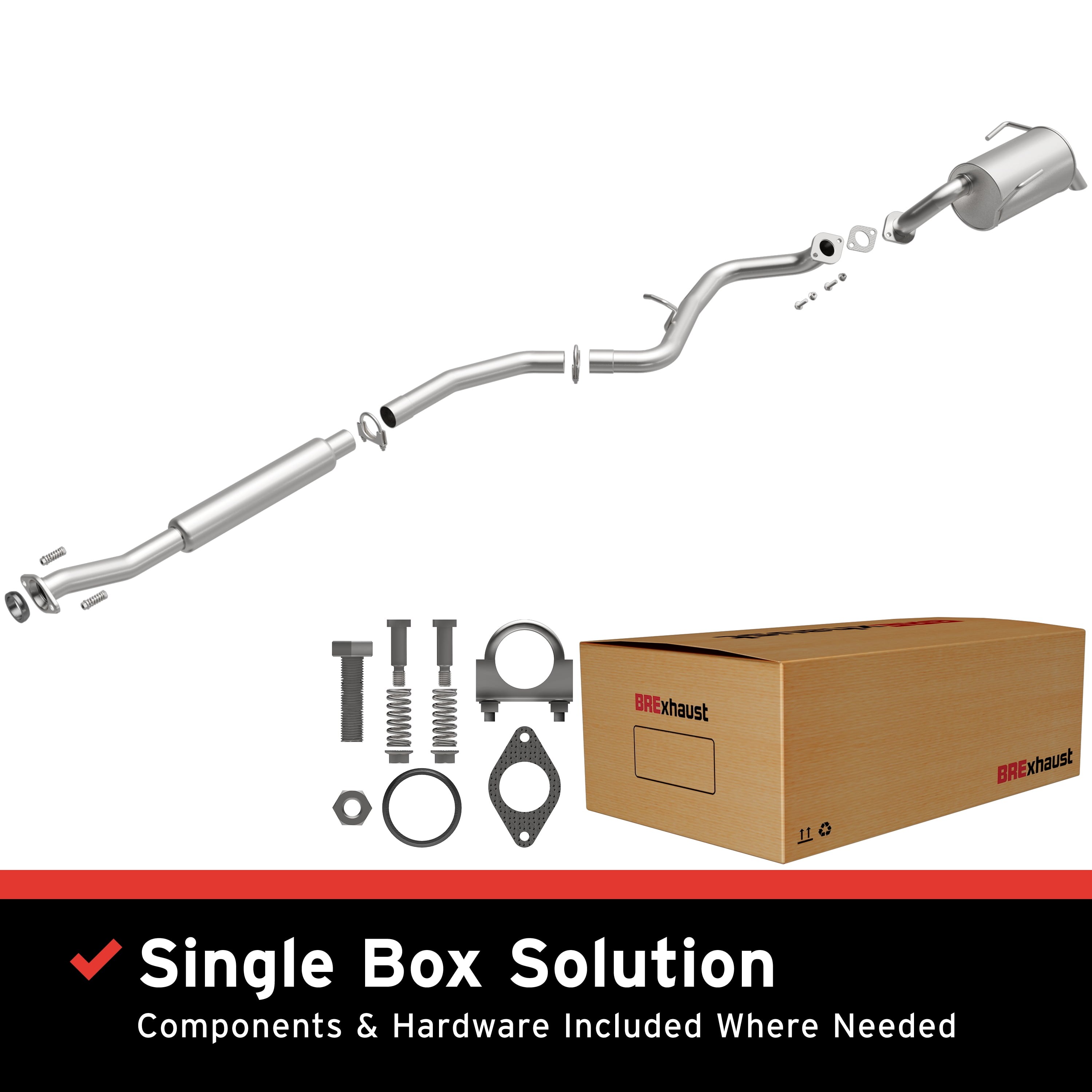 BRExhaust OE Replacement Exhaust System Kit 106-0162: Compatible with 2010-2019 Subaru Outback 2.5L