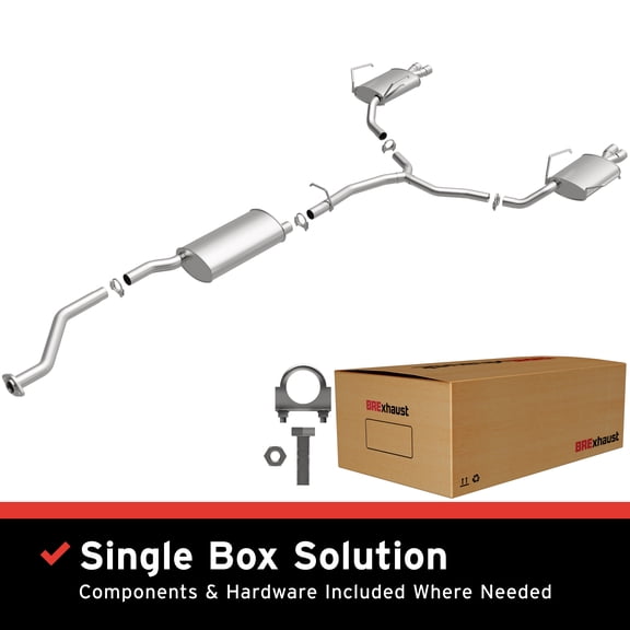 BRExhaust OE Replacement Exhaust System Kit 106-0170: Compatible with 2007-2008 GMC Acadia 3.6L, 2007-2008 Saturn Outlook 3.6L