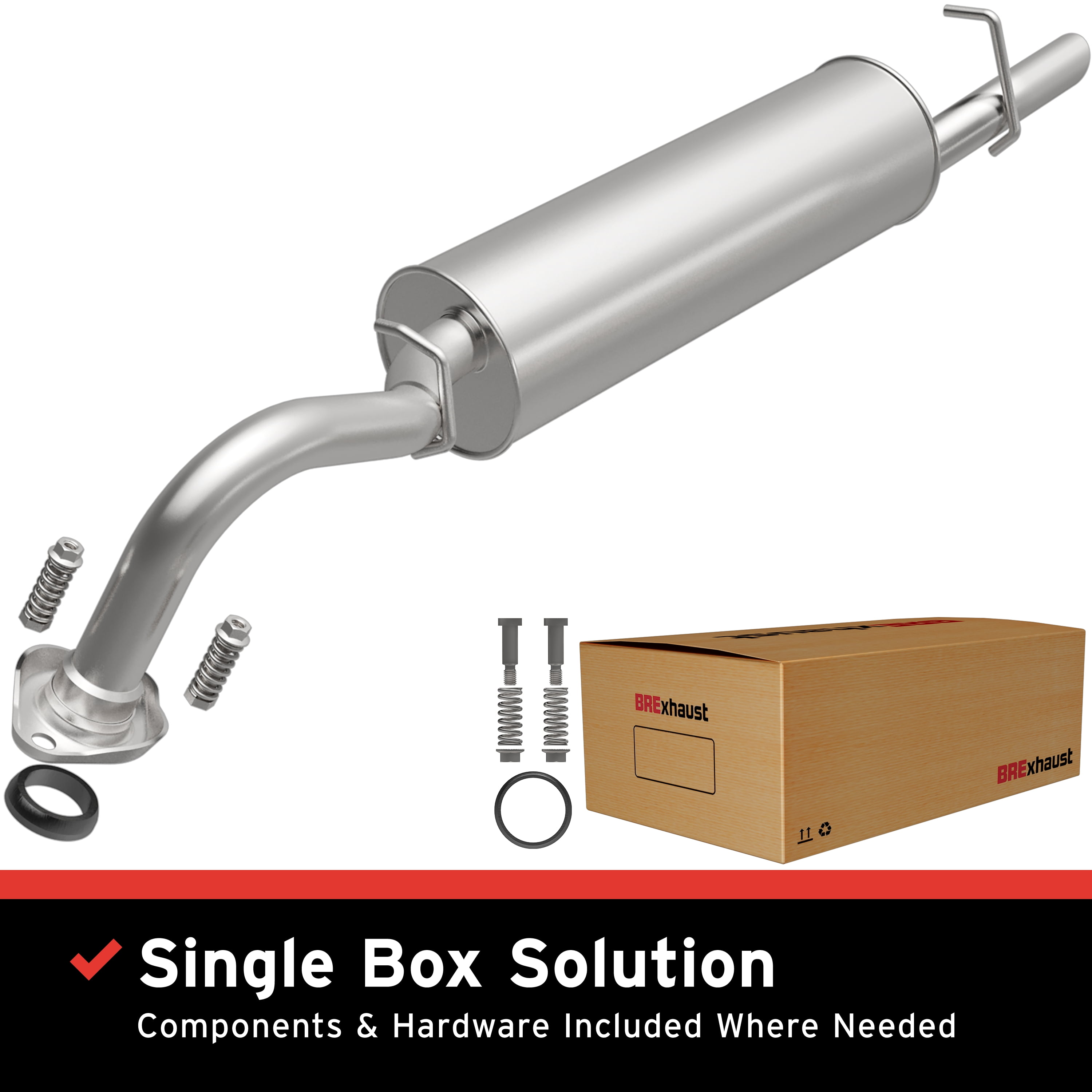 BRExhaust OE Replacement Exhaust System Kit 106-0183: Compatible with 2006-2012 Toyota Yaris 1.5L