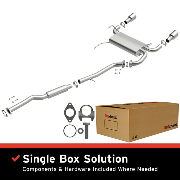 BRExhaust OE Replacement Exhaust System Kit 106-0284: Compatible with 2003-2008 INFINITI FX35 3.5L, 2003-2006 INFINITI FX45 4.5L