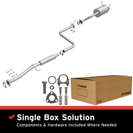 BRExhaust OE Replacement Exhaust System Kit 106-0306: Compatible with 1993-1995 Honda Civic del Sol 1.5L
