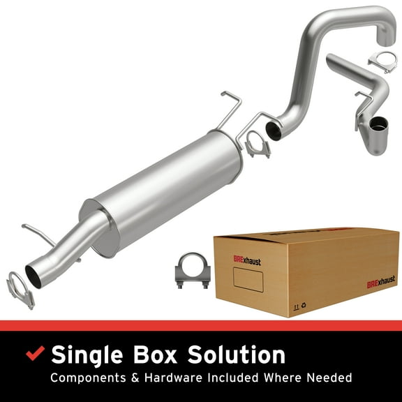 BRExhaust OE Replacement Exhaust System Kit 106-0421: Compatible with 2000-2005 Ford Excursion 5.4L, 2000-2005 Ford Excursion 6.8L