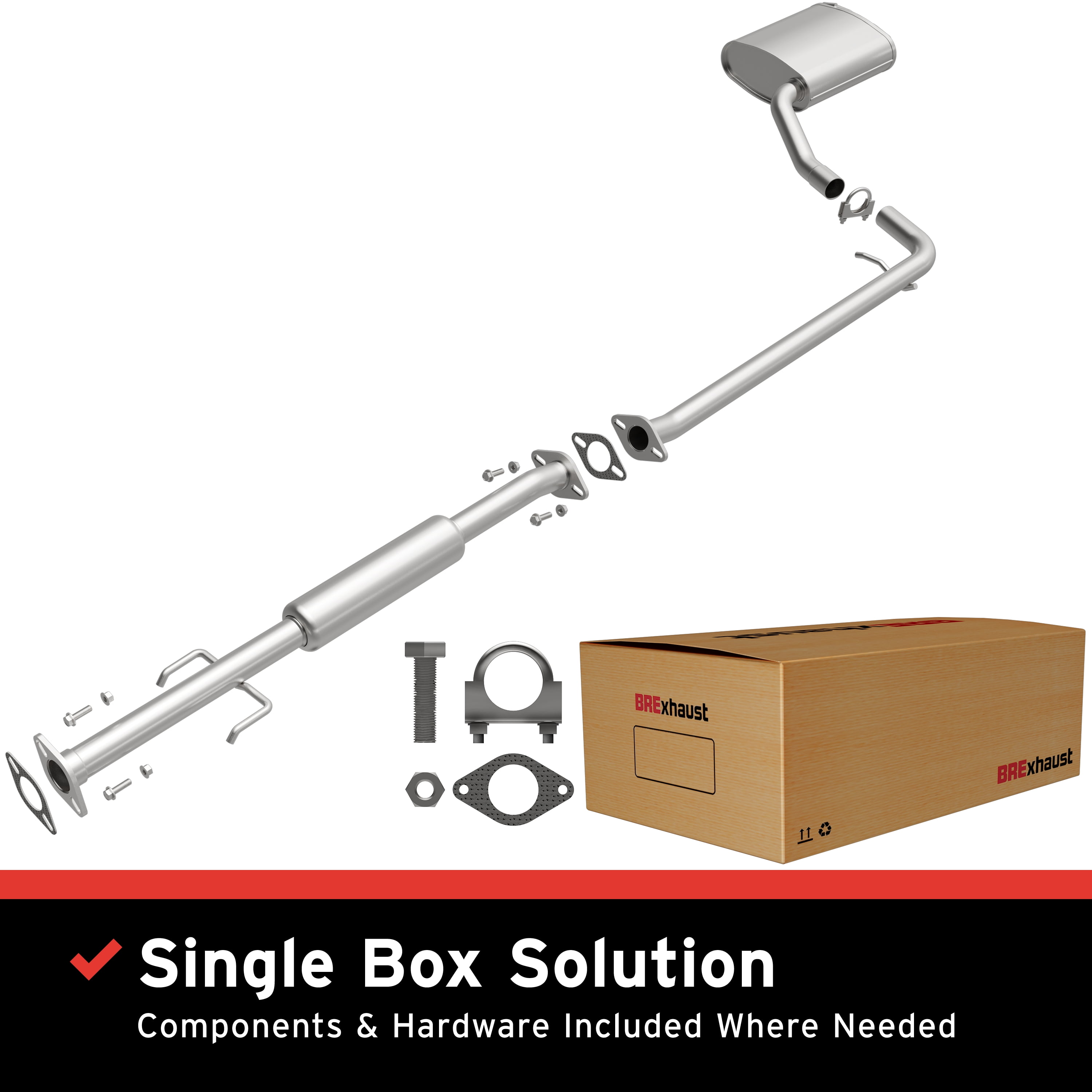 BRExhaust OE Replacement Exhaust System Kit 106-0424: Compatible with 2006-2010 Hyundai Sonata 2.4L