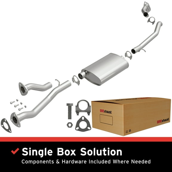 BRExhaust OE Replacement Exhaust System Kit 106-0688: Compatible with 1996-1999 Chevrolet S10 4.3L, 1996-1999 GMC Sonoma 4.3L
