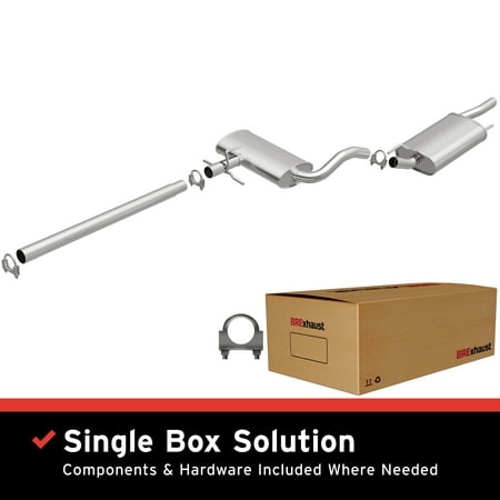 BRExhaust OE Replacement Exhaust System Kit 106-0729: Compatible with 1995-2002 Volkswagen Cabrio 2.0L, 1993-1999 Volkswagen Golf 2.0L
