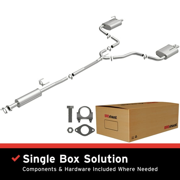 BRExhaust OE Replacement Exhaust System Kit 106-0733: Compatible with 2007-2018 Nissan Altima 2.5L, 2010-2012 Nissan Altima 3.5L