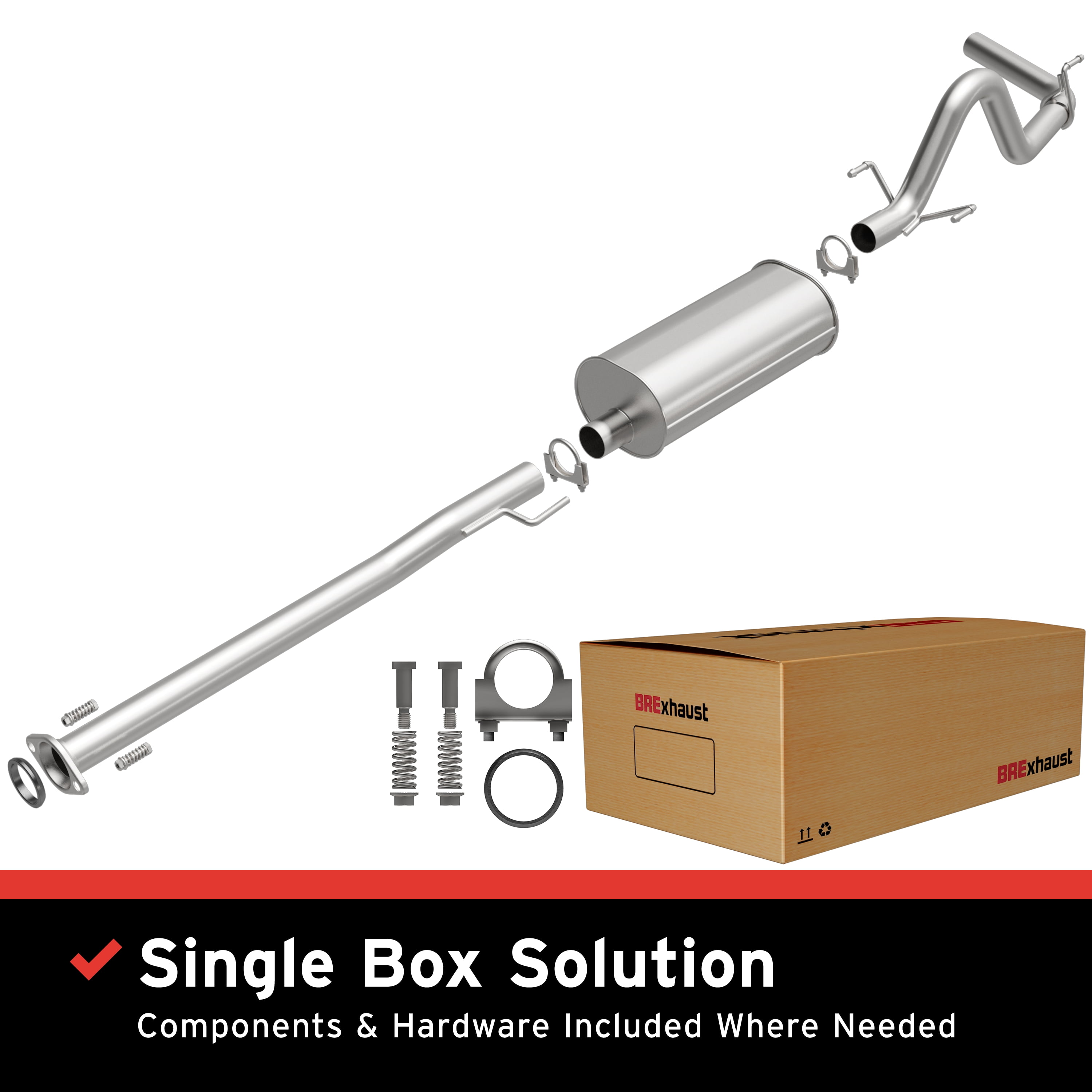 BRExhaust OE Replacement Exhaust System Kit 106-0792: Compatible with 2013-2015 Toyota Tacoma 4.0L