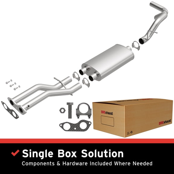 BRExhaust OE Replacement Exhaust System Kit 106-0665: Compatible with 1996-2000 Chevrolet Tahoe 5.7L, 1996-2000 GMC Yukon 5.7L