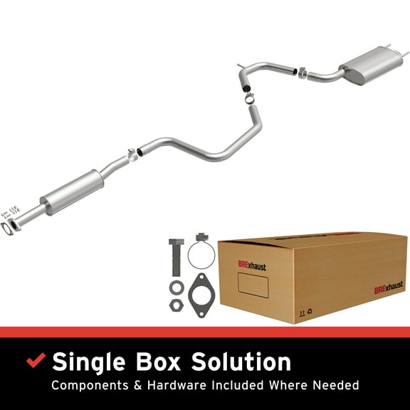 BRExhaust OE Replacement Exhaust System Kit 106-0948: Compatible with 2016-2024 Chevrolet Malibu 1.5L, 2018-2019 Chevrolet Malibu 1.8L