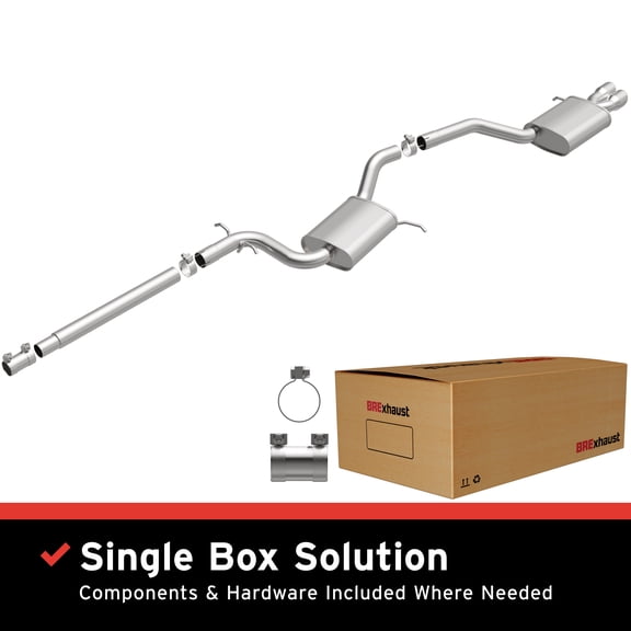 BRExhaust OE Replacement Exhaust System Kit 106-0972: Compatible with 2016-2018 Volkswagen Jetta 1.4L