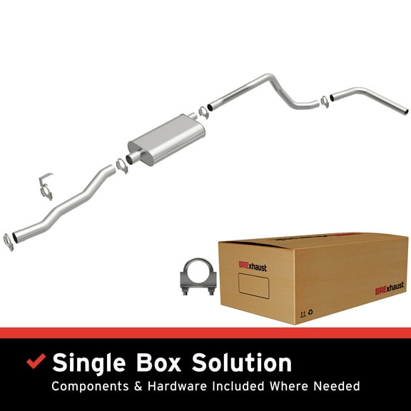 BRExhaust OE Replacement Exhaust System Kit 106-0705: Compatible with 1980-1986 Chevrolet C10 5.0L, 1980-1986 Chevrolet C10 5.7L, 1980-1986 GMC C1500 5.0L, 1980-1986 GMC C1500 5.7L