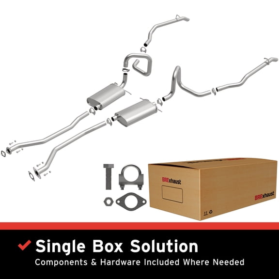 BRExhaust OE Replacement Exhaust System Kit 106-0634: Compatible with 1998-2002 Ford Crown Victoria 4.6L, 1998-2002 Mercury Grand Marquis 4.6L