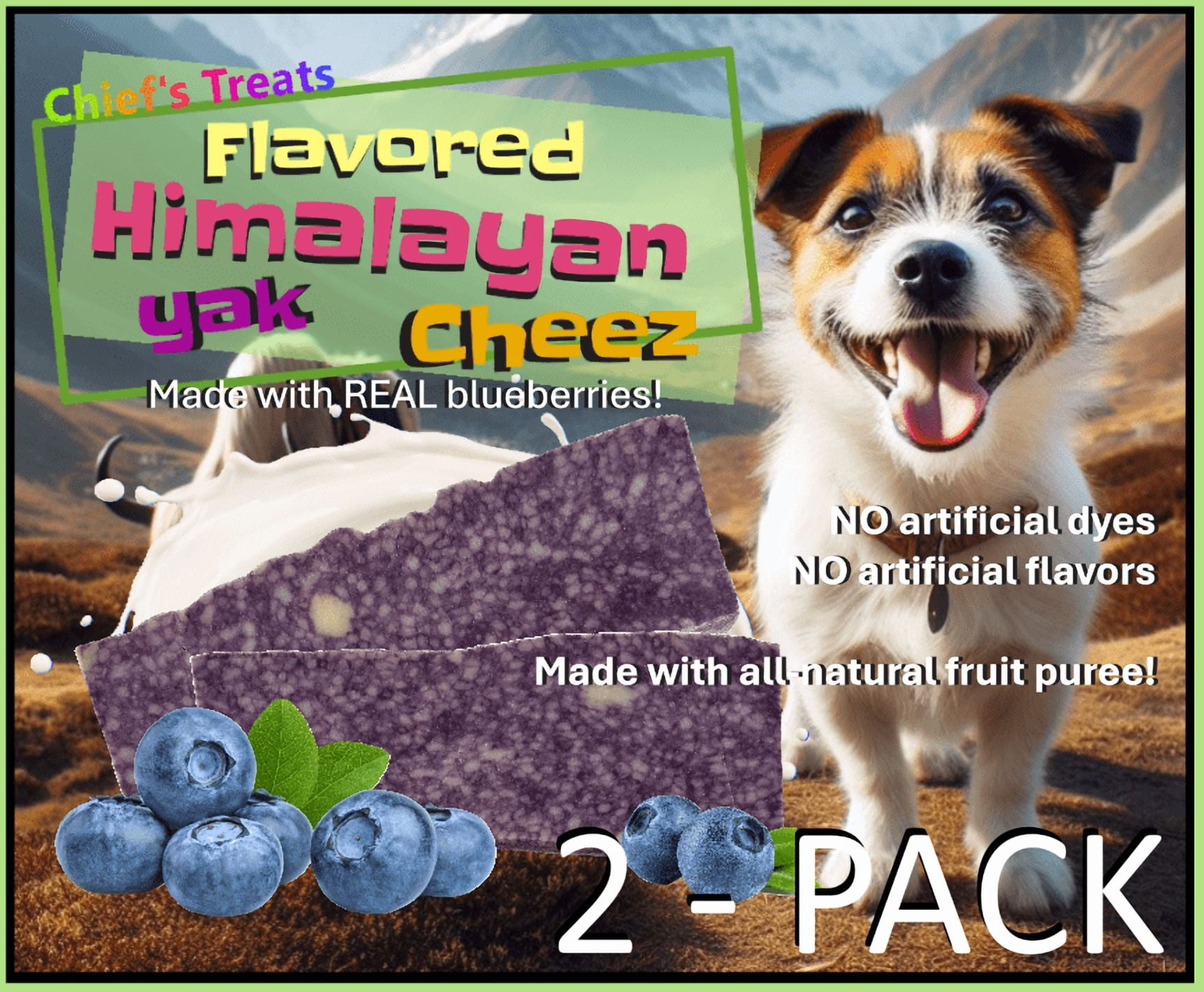 BREz Blueberry Flavored Yak Cheese Chew