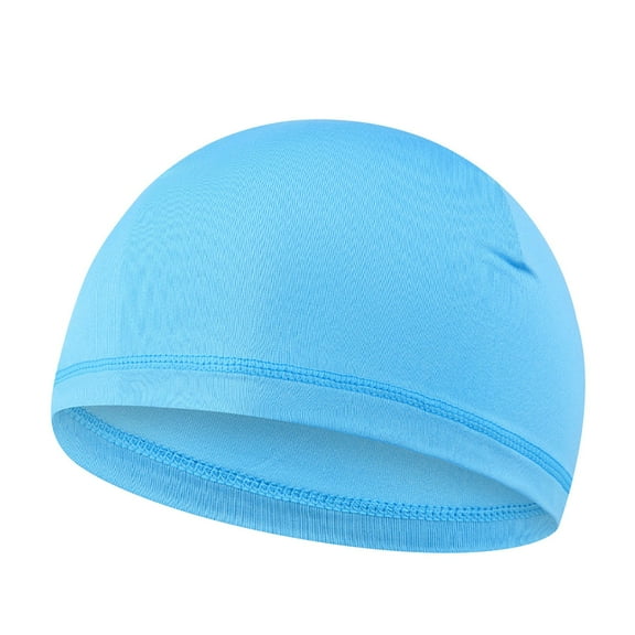 BRGZLK 3-15 Years Children's Cycling Breathable Hat Helmet Liner Cap Breathable Comfortabl Sports Drying Headscarf for Outdoor Activities Sky Blue Free Size