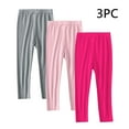 thumbnail image 1 of BRGZLK 3 Pack Girls Ankle Length Cotton Leggings Fall High Waist Stretchy Soft Breathable Comfortable Thin Dance Yoga Pants Hot Pink 8-9 Years, 1 of 8