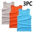 thumbnail image 1 of BRGZLK 3 Pack Kids Undershirts Tank Tops Girls Summer Trendy Solid Base Sleeveless Top Cotton Super Soft Round Neck Camisoles Gray 13-14 Years, 1 of 3