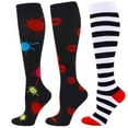 thumbnail image 1 of BRGZLK 3 Pairs Sports Compression Socks Women Rope Skipping Running Ankle Socks Elastic Long Tube Socks for Fall Winter Foot Warm F M, 1 of 2
