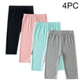 thumbnail image 1 of BRGZLK 4PC Capri Leggings for Girls 2026 Solid Color 3/4 Length Elastic High Waisted Yoga Pants Soft Comfy Casual Gym Workout Running Leggings for Toddler Girl Black 3-4 Years, 1 of 8