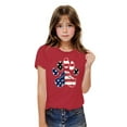 thumbnail image 1 of BRGZLK American Flag Cotton Shirts For Boys Girls Independence Day Memorial Day Tees Cute Round Neck Casual Short Sleeve T-Shirts Red 7-8 Years, 1 of 6