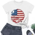 thumbnail image 1 of BRGZLK American Flag Patriotic T-Shirt For Toddler Kids 4Th Of July Letter Printed Shirt Boys Girls Cute Round Neck Soft Short Sleeve Cotton Tee White 7-8 Years, 1 of 6