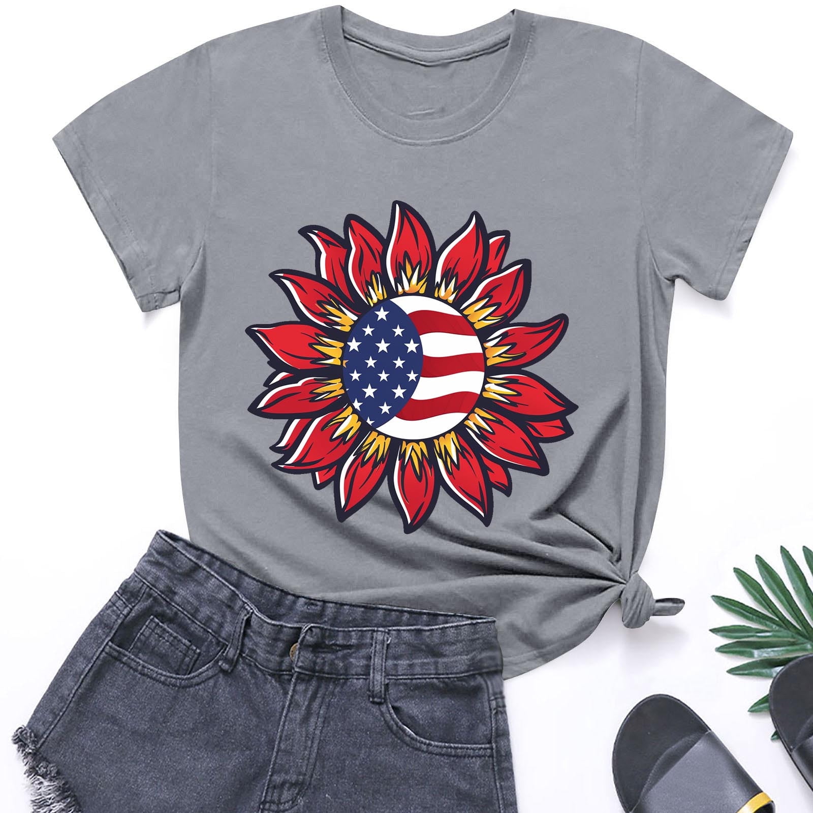 Geometric Floral Winter-Sunset T-shirt for Kid (USA Size) main image 1