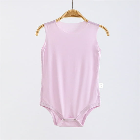 BRGZLK Baby Rompers Summer Sleeveless Bag Fart Clothes Boys Girls Newborn Breathable Comfy Cotton Bodysuit Purple 9-12 Months