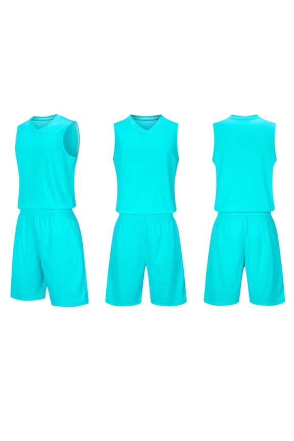 Boys' Clothing Outfits, Suit Solid Color Sleeveless Shorts, Football Uniform, Basketball Suit, Set, Student Campus Sports Meeting, Performance, Competition, Training Team Uniform, Ball Shirt