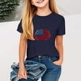thumbnail image 1 of BRGZLK Boys Girls 4Th Of July T-Shirts Trendy Independence Day Flag Printed Blouse Kids Casual Round Neck Memorial Day Short Sleeved Tops Navy 3-4 Years, 1 of 4