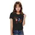 thumbnail image 1 of BRGZLK Boys Girls 4Th Of July Cotton Shirts Kids Independence Day Flag T-Shirts Casual Round Neck Short Sleeve Tops Black 4-5 Years, 1 of 6